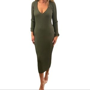 NBD Green Knit Dress Size Medium